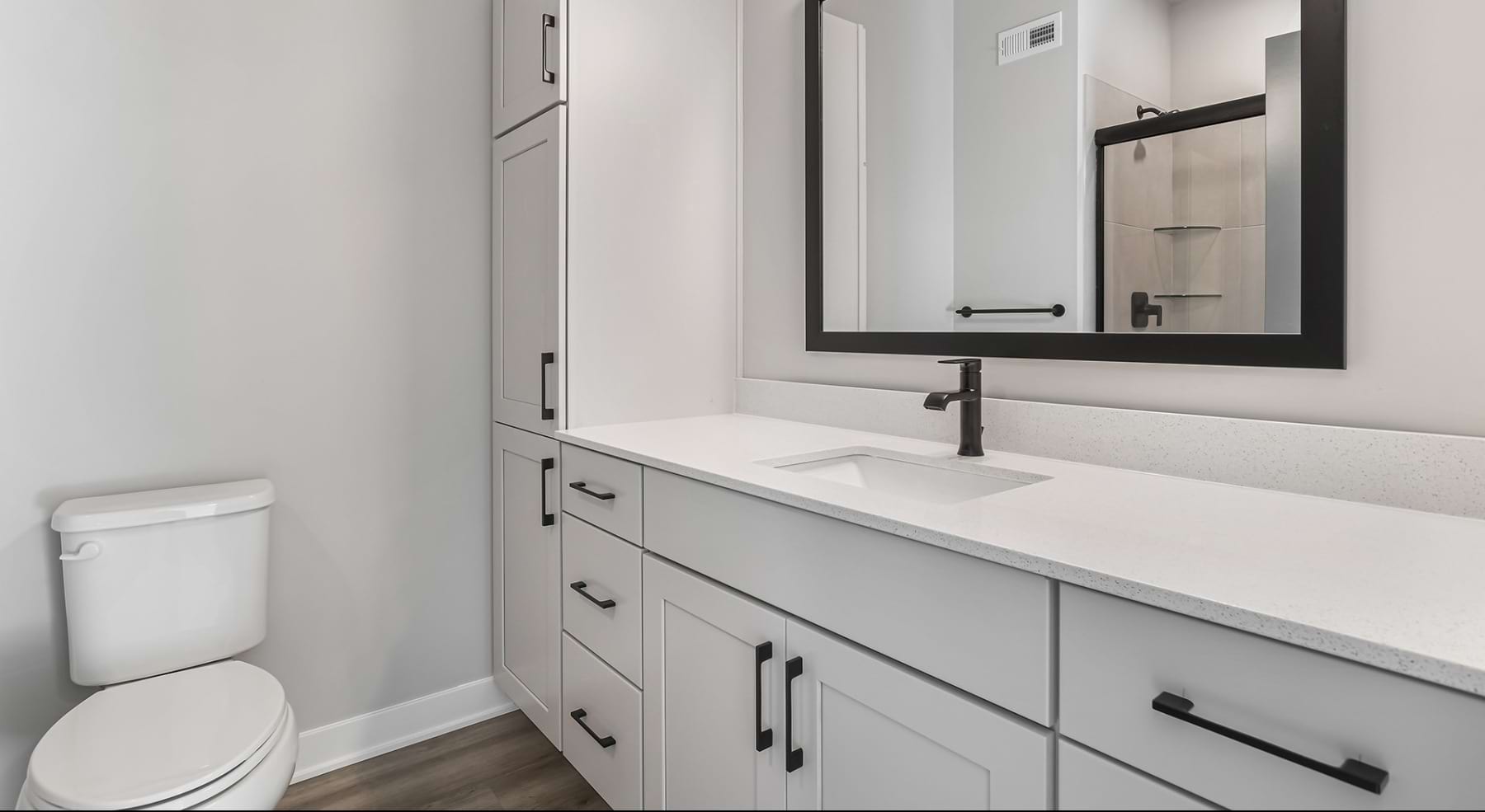 well lit bathroom vanity