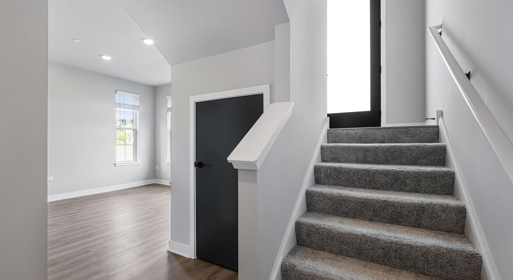 stairway near living room